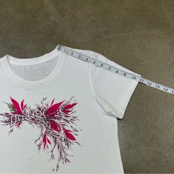 Y2K Patagonia Women’s Tribal Graphic T-Shirt M Organic Cotton USA Pink Tee - Picture 6 of 7